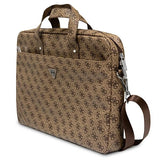Guess Saffiano 4G Triangle Logo taske til en 16'' laptop - brun