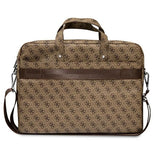 Guess Saffiano 4G Triangle Logo taske til en 16'' laptop - brun