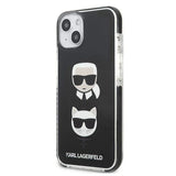 Karl Lagerfeld KLHCP13MTPE2TK iPhone 13 6,1" hardcase sort Karl&Choupette Head