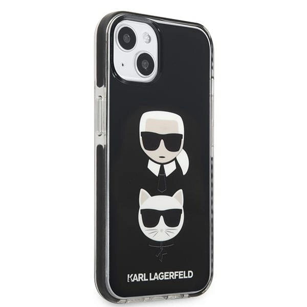 Karl Lagerfeld KLHCP13MTPE2TK iPhone 13 6,1" hardcase sort Karl&Choupette Head