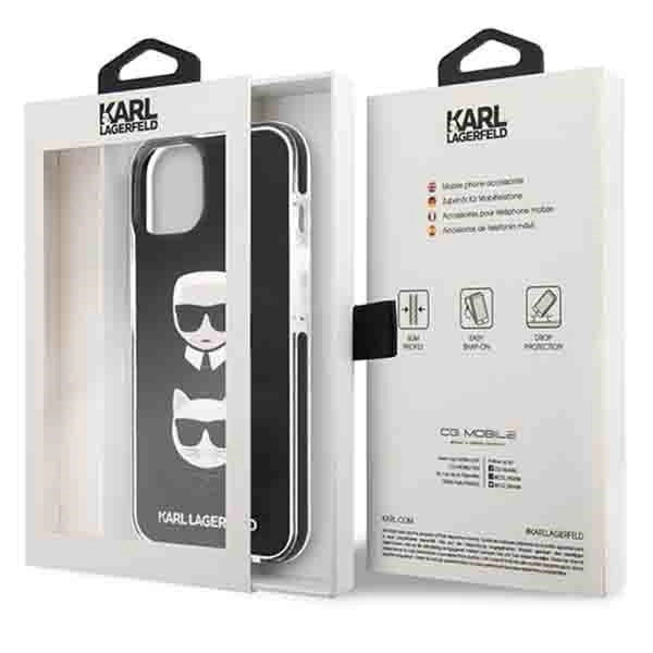 Karl Lagerfeld KLHCP13MTPE2TK iPhone 13 6,1" hardcase sort Karl&Choupette Head