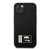Karl Lagerfeld KLHCP13S3DKPK iPhone 13 mini 5,4 "sort / sort hardcase Ikonik Patch