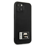 Karl Lagerfeld KLHCP13S3DKPK iPhone 13 mini 5,4 "sort / sort hardcase Ikonik Patch