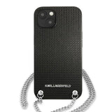 Karl Lagerfeld KLHCP13SPMK iPhone 13 mini 5,4 "hardcase sort / sort læder Textureret og kæde