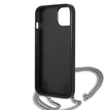 Karl Lagerfeld KLHCP13SPMK iPhone 13 mini 5,4 "hardcase sort / sort læder Textureret og kæde