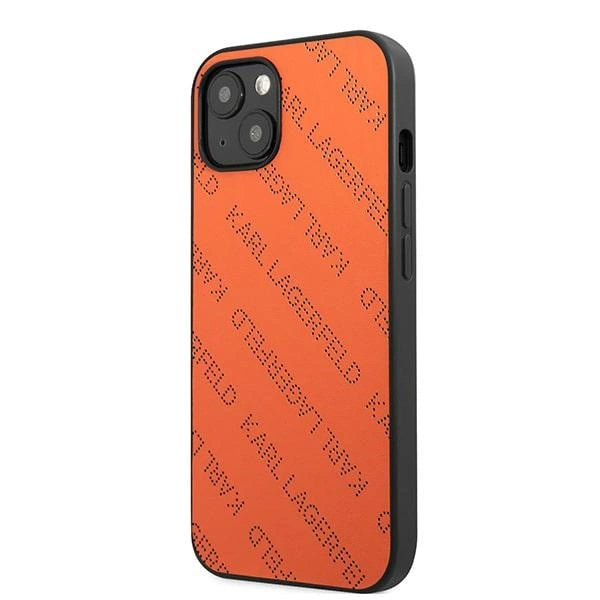 Karl Lagerfeld KLHCP13SPTLO iPhone 13 mini 5,4 "hardcase orange / orange Perforeret Allover