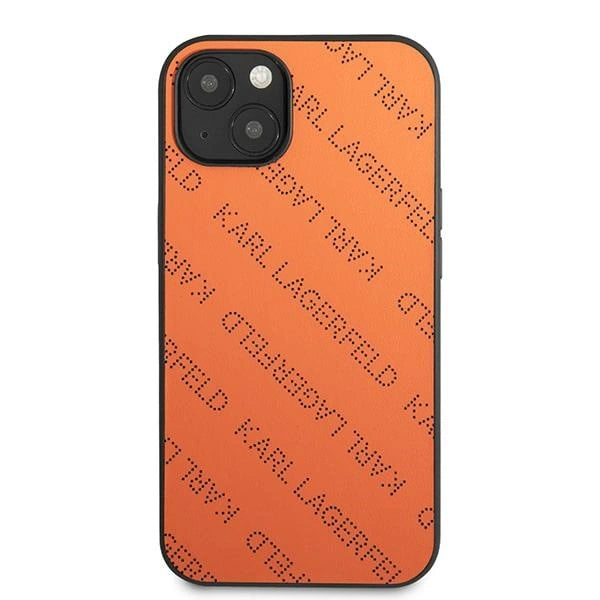 Karl Lagerfeld KLHCP13SPTLO iPhone 13 mini 5,4 "hardcase orange / orange Perforeret Allover