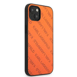 Karl Lagerfeld KLHCP13SPTLO iPhone 13 mini 5,4 "hardcase orange / orange Perforeret Allover
