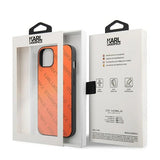 Karl Lagerfeld KLHCP13SPTLO iPhone 13 mini 5,4 "hardcase orange / orange Perforeret Allover