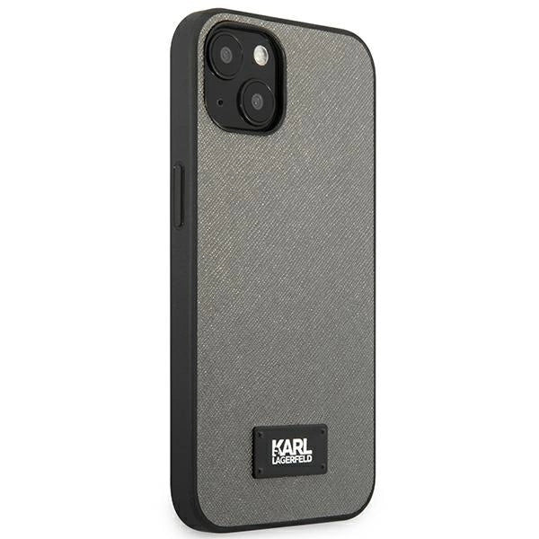Karl Lagerfeld KLHCP13SSFMP2DG iPhone 13 mini 5,4 "hardcase sølv / sølv Saffiano Plaque