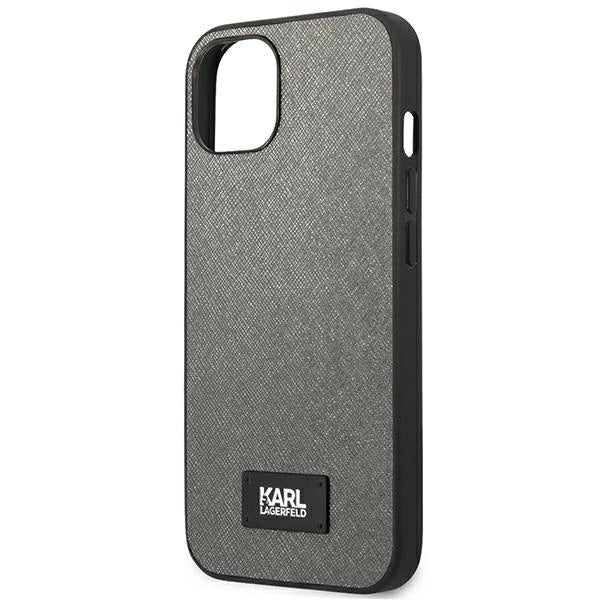 Karl Lagerfeld KLHCP13SSFMP2DG iPhone 13 mini 5,4 "hardcase sølv / sølv Saffiano Plaque