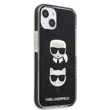 Karl Lagerfeld KLHCP13STPE2TK iPhone 13 mini 5,4 "hardcase sort / sort Karl & Choupette Head