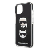 Karl Lagerfeld KLHCP13STPE2TK iPhone 13 mini 5,4 "hardcase sort / sort Karl & Choupette Head
