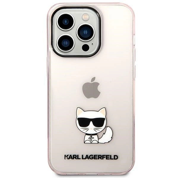 Karl Lagerfeld KLHCP14LCTTRI iPhone 14 Pro 6.1 "hardcase pink / pink Transparent Choupette Body