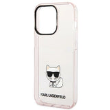 Karl Lagerfeld KLHCP14LCTTRI iPhone 14 Pro 6.1 "hardcase pink / pink Transparent Choupette Body