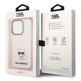Karl Lagerfeld KLHCP14LCTTRI iPhone 14 Pro 6.1 "hardcase pink / pink Transparent Choupette Body