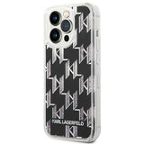 Karl Lagerfeld KLHCP14LLMNMK iPhone 14 Pro 6.1 "hardcase sort / sort Liquid Glitter Monogram
