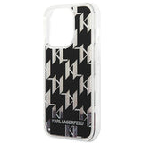 Karl Lagerfeld KLHCP14LLMNMK iPhone 14 Pro 6.1 "hardcase sort / sort Liquid Glitter Monogram