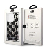 Karl Lagerfeld KLHCP14LLMNMK iPhone 14 Pro 6.1 "hardcase sort / sort Liquid Glitter Monogram