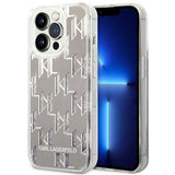 Karl Lagerfeld KLHCP14LLMNMS iPhone 14 Pro 6.1 "hardcase sølv / sølv Liquid Glitter Monogram