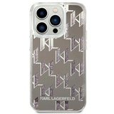 Karl Lagerfeld KLHCP14LLMNMS iPhone 14 Pro 6.1 "hardcase sølv / sølv Liquid Glitter Monogram