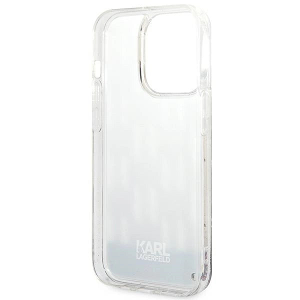 Karl Lagerfeld KLHCP14LLMNMS iPhone 14 Pro 6.1 "hardcase sølv / sølv Liquid Glitter Monogram