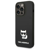 Karl Lagerfeld KLHCP14LSLCTBK iPhone 14 Pro 6.1 "hardcase sort / sort Silicone Choupette Body