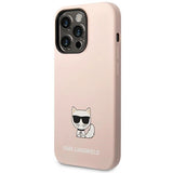 Karl Lagerfeld KLHCP14LSLCTPI iPhone 14 Pro 6.1 "hardcase lyserød / lyserød Silicone Choupette Body
