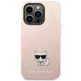 Karl Lagerfeld KLHCP14LSLCTPI iPhone 14 Pro 6.1 "hardcase lyserød / lyserød Silicone Choupette Body