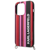 Karl Lagerfeld KLHCP14LSTSTP iPhone 14 Pro 6,1" Hardcase Rosé/pink Farve Striber Strap