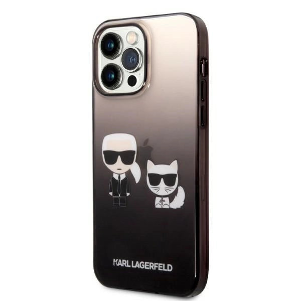 Karl Lagerfeld KLHCP14LTGKCK iPhone 14 Pro 6.1 "hardcase sort / sort Gradient Ikonik Karl & Choupette