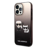 Karl Lagerfeld KLHCP14LTGKCK iPhone 14 Pro 6.1 "hardcase sort / sort Gradient Ikonik Karl & Choupette