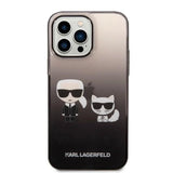 Karl Lagerfeld KLHCP14LTGKCK iPhone 14 Pro 6.1 "hardcase sort / sort Gradient Ikonik Karl & Choupette