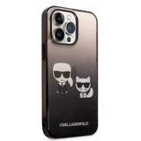 Karl Lagerfeld KLHCP14LTGKCK iPhone 14 Pro 6.1 "hardcase sort / sort Gradient Ikonik Karl & Choupette
