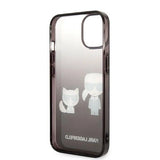 Karl Lagerfeld KLHCP14LTGKCK iPhone 14 Pro 6.1 "hardcase sort / sort Gradient Ikonik Karl & Choupette