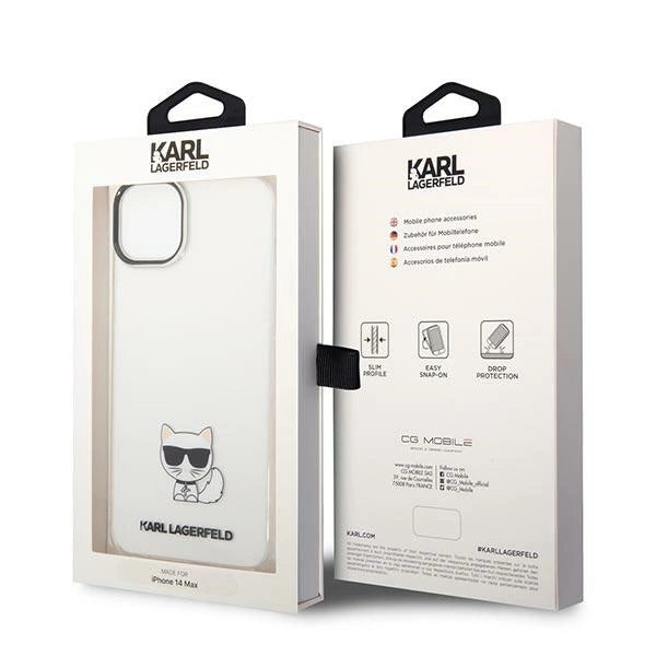 Karl Lagerfeld KLHCP14MCTTR iPhone 14 Plus 6.7 "hardcase klar / gennemsigtig Choupette Body