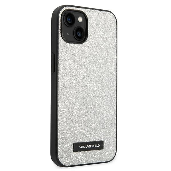 Karl Lagerfeld KLHCP14MG2ELS iPhone 14 Plus 6.7 "hardcase sølv / sølv Glitter Plaque Logo
