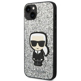 Karl Lagerfeld KLHCP14MGFKPG iPhone 14 Plus 6.7 "hardcase silver / silver Glitter Flakes Ikonik