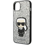 Karl Lagerfeld KLHCP14MGFKPG iPhone 14 Plus 6.7 "hardcase silver / silver Glitter Flakes Ikonik