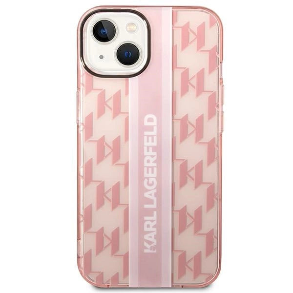 Karl Lagerfeld KLHCP14MHKLSPCP iPhone 14 Plus 6.7 "hardcase pink / pink Mono Vertical Stripe