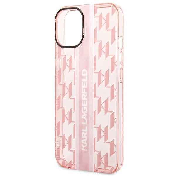 Karl Lagerfeld KLHCP14MHKLSPCP iPhone 14 Plus 6.7 "hardcase pink / pink Mono Vertical Stripe