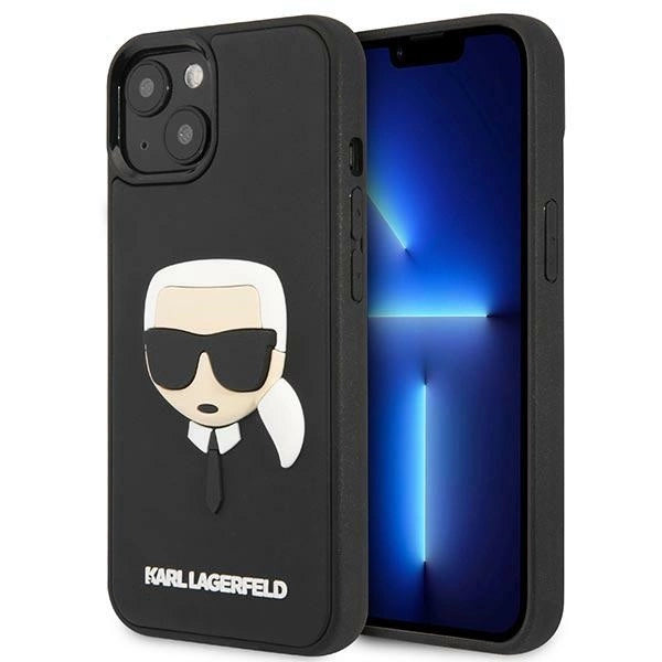 Karl Lagerfeld KLHCP14MKH3DBK iPhone 14 Plus 6.7 "sort / sort hardcase 3D Gummi Karl's Head