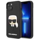 Karl Lagerfeld KLHCP14MKH3DBK iPhone 14 Plus 6.7 "sort / sort hardcase 3D Gummi Karl's Head