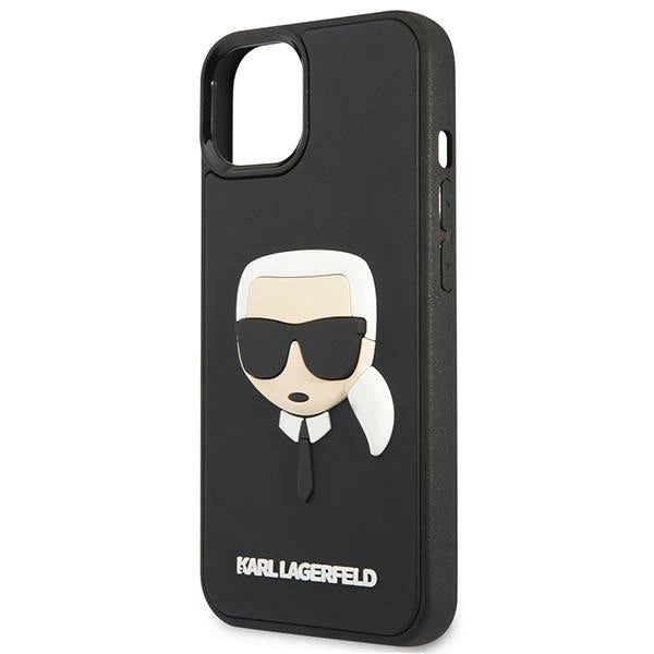Karl Lagerfeld KLHCP14MKH3DBK iPhone 14 Plus 6.7 "sort / sort hardcase 3D Gummi Karl's Head
