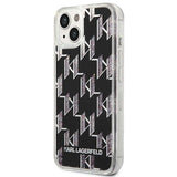 Karl Lagerfeld KLHCP14MLMNMK iPhone 14 Plus 6.7 "hardcase sort / sort Liquid Glitter Monogram