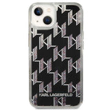 Karl Lagerfeld KLHCP14MLMNMK iPhone 14 Plus 6.7 "hardcase sort / sort Liquid Glitter Monogram