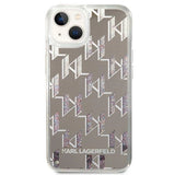 Karl Lagerfeld KLHCP14MLMNMS iPhone 14 Plus 6.7 "hardcase sølv / sølv Liquid Glitter Monogram