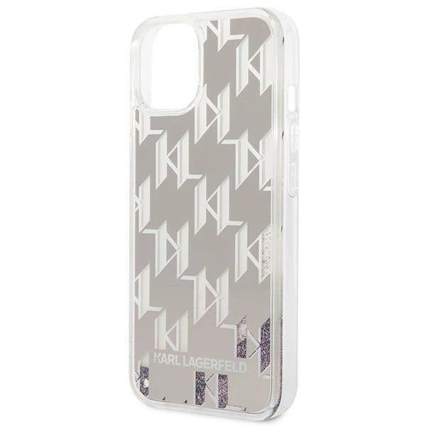 Karl Lagerfeld KLHCP14MLMNMS iPhone 14 Plus 6.7 "hardcase sølv / sølv Liquid Glitter Monogram