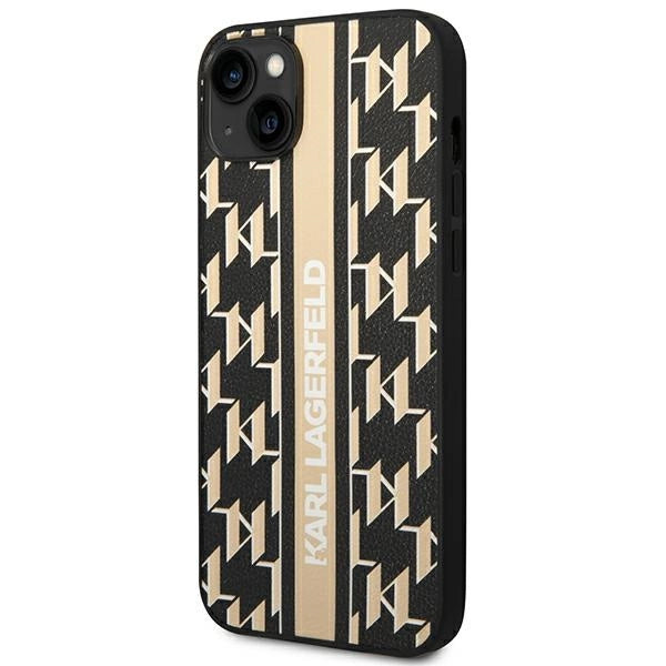 Karl Lagerfeld KLHCP14MPGKLSKW iPhone 14 Plus 6,7 "hardcase brun / brun Monogram Stripe