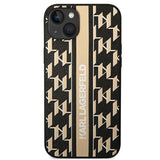 Karl Lagerfeld KLHCP14MPGKLSKW iPhone 14 Plus 6,7 "hardcase brun / brun Monogram Stripe